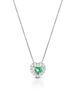 Collana Lelune Donna LELUNE DIAMONDS in Oro bianco Smeraldo 0.18 Ct LDPLSM009018 - LDPLSM009018